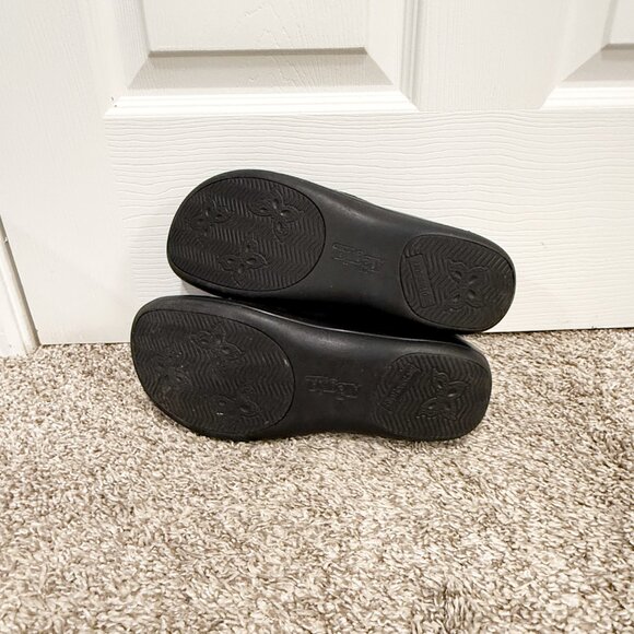 Alegria Black Leather Suede Dream Fit Keli KEL-7627 Slip on Clog Size 39 Nurse - Picture 5 of 5